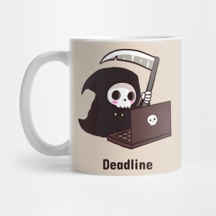 Grim reaper on a deadline Mug